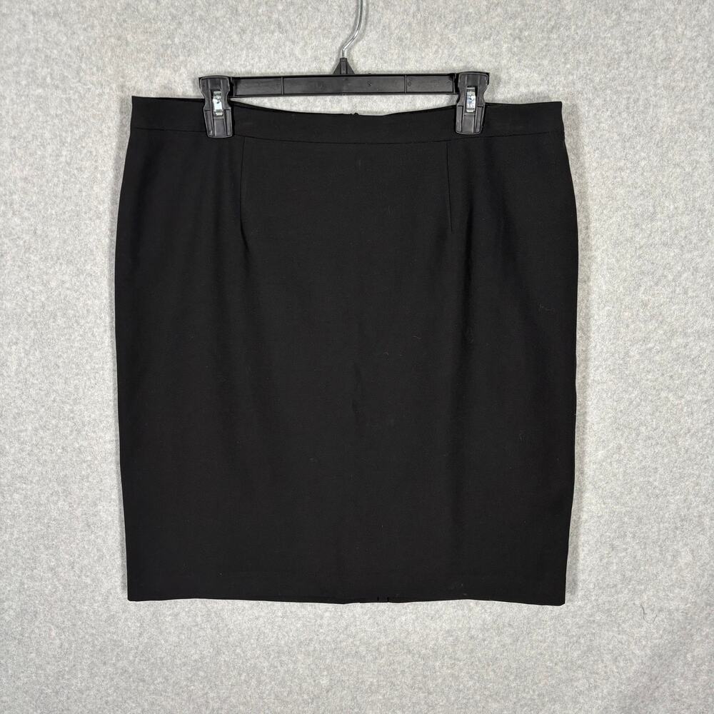 Karen Kane Skirt 12 Black Mini Pencil Career Office Capsule Lace Trim Classic